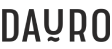 Kreis mit dem Wort "DAURO" in grauen Buchstaben und dunklem Hintergrund.